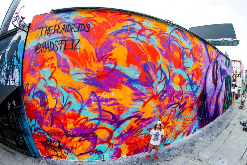 The Hundreds x MADSTEEZ Mural On Melrose Los Angeles 