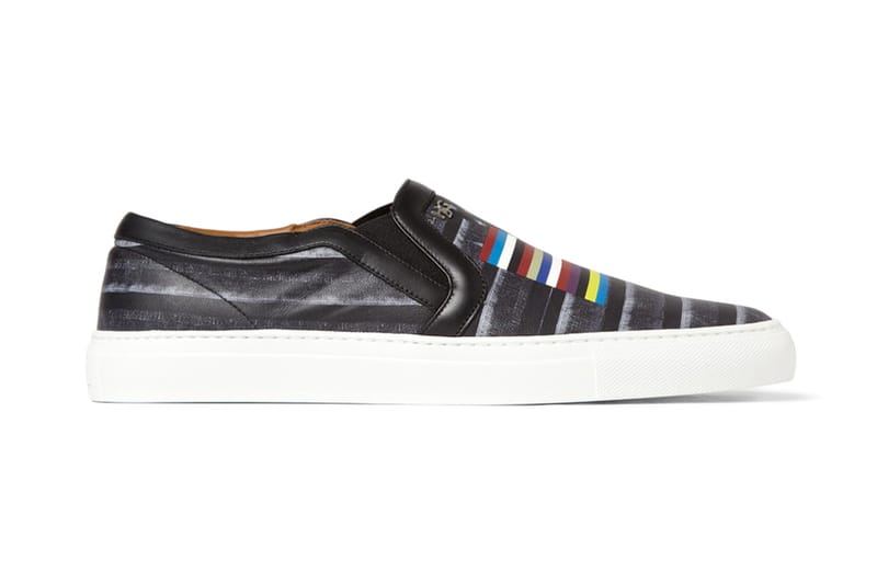 Givenchy Flag Print Leather Skate Shoe