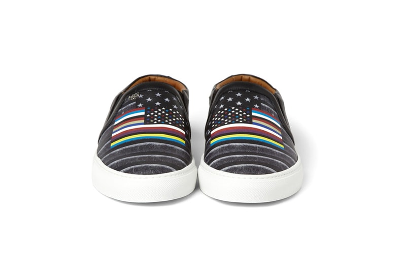 Givenchy Flag Print Leather Skate Shoe