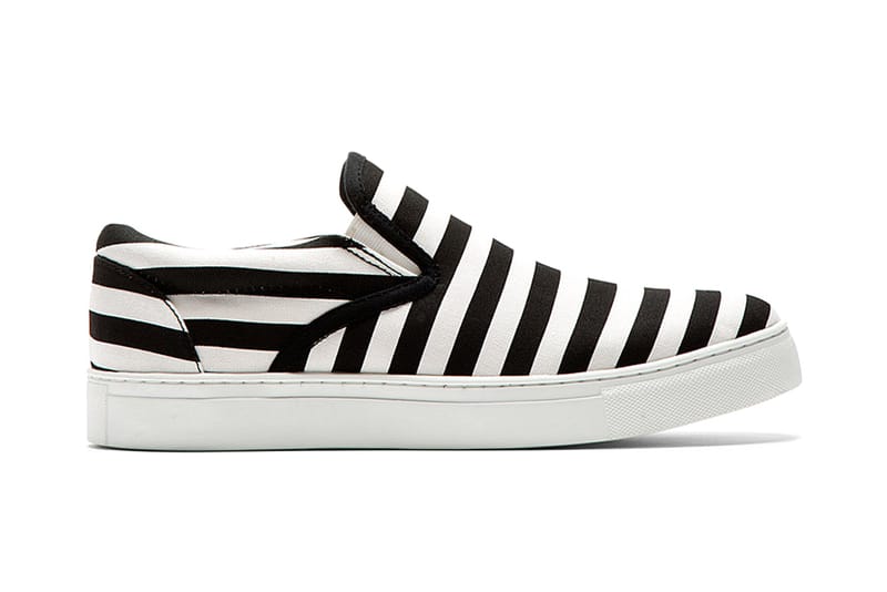 striped slip on sneakers