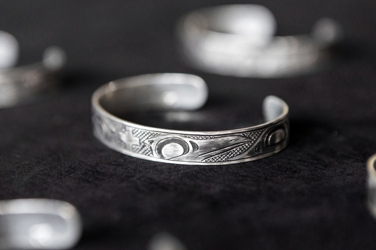 wings+horns x Lattimer Gallery x Justin Rivard Sterling Silver Cuff Bracelet