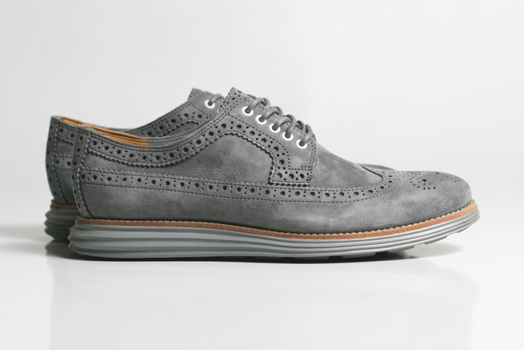 Cole Haan LunarGrand Long Wingtip "Grey Suede"