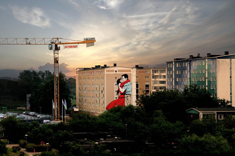  D*Face "Last Embrace Before Departure" Mural @ ArtScape Festival Malmo