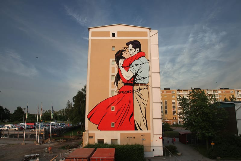  D*Face "Last Embrace Before Departure" Mural @ ArtScape Festival Malmo
