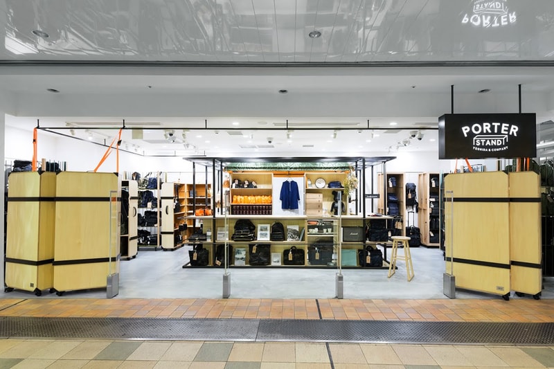 Inside PORTER STAND in Tokyo