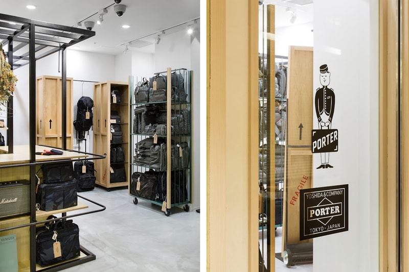 Inside PORTER STAND in Tokyo