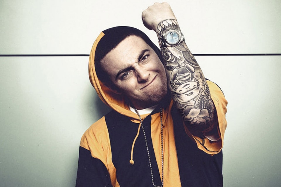 Black and Grey Mac Miller Portrait Tattoo - Love n Hate