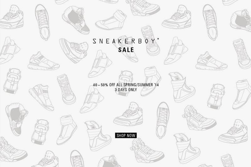 SNEAKERBOY Offering 40-50% Off All Spring/Summer 2014 Items