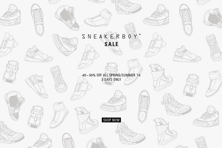 SNEAKERBOY Offering 40-50% Off All Spring/Summer 2014 Items