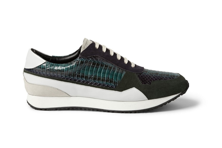 Wooyoungmi Snake & Suede Sneakers