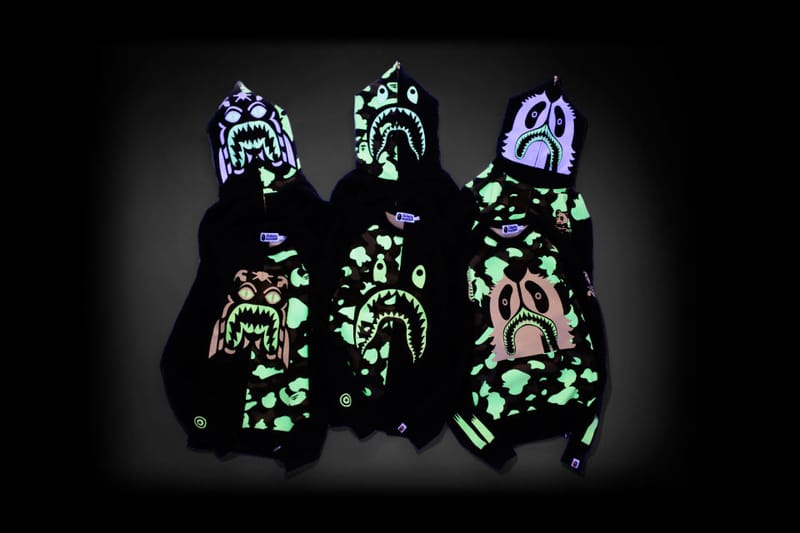 glow in dark bape hoodie