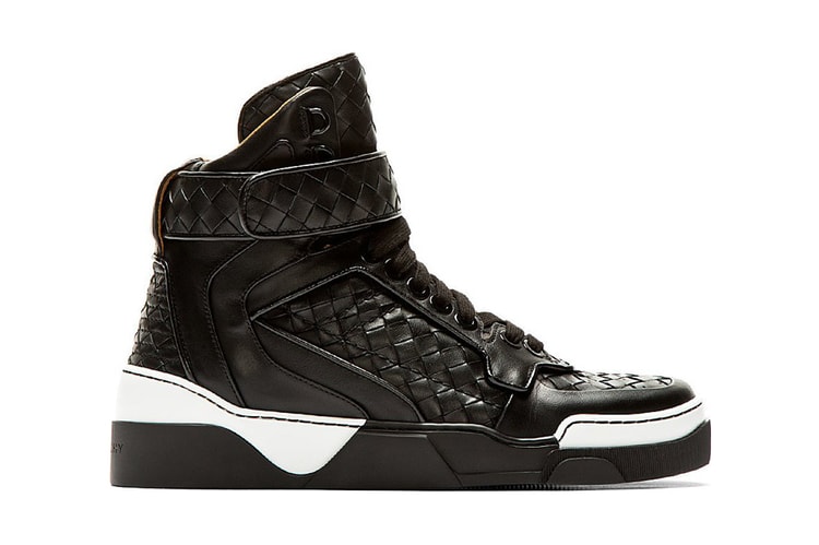 Givenchy Tyson Black Basketwoven Leather High-Top