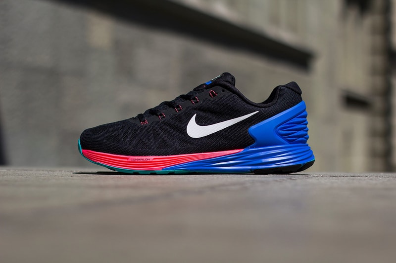 Nike LunarGlide 6 Black/White-Hyper Cobalt-Hyper Punch