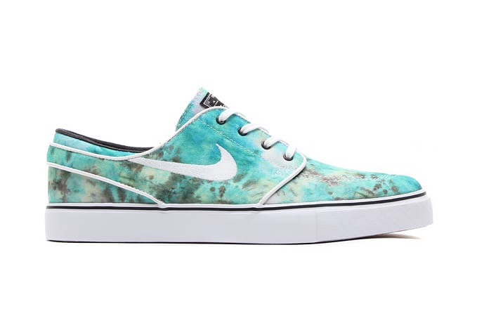 tie dye nike zoom stefan janoski skate shoes