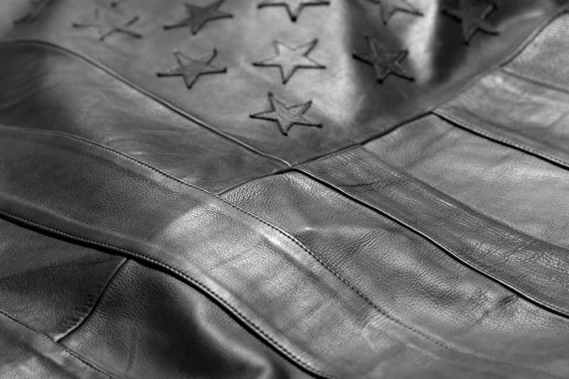 Stampd Black Leather American Flag