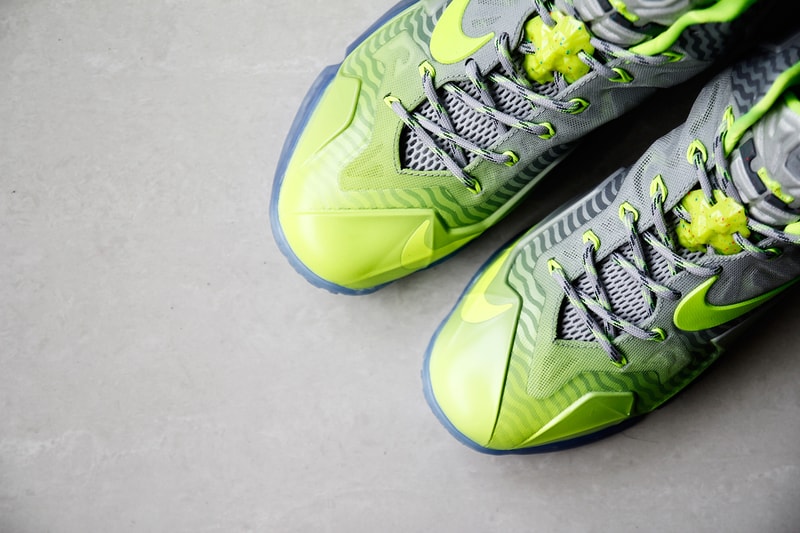 A Closer Look at the Nike LeBron 11 Metallic Luster/Ice-Volt