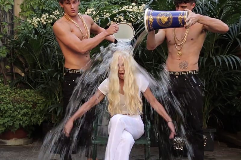 Donatella Versace Takes the ALS Ice Bucket Challenge 