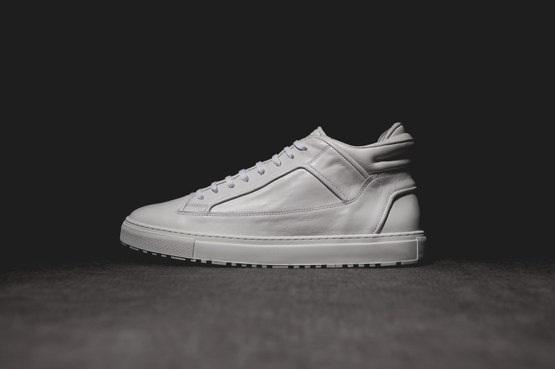 ETQ Amsterdam Mid Top 2 White Marbled Leather Sneaker