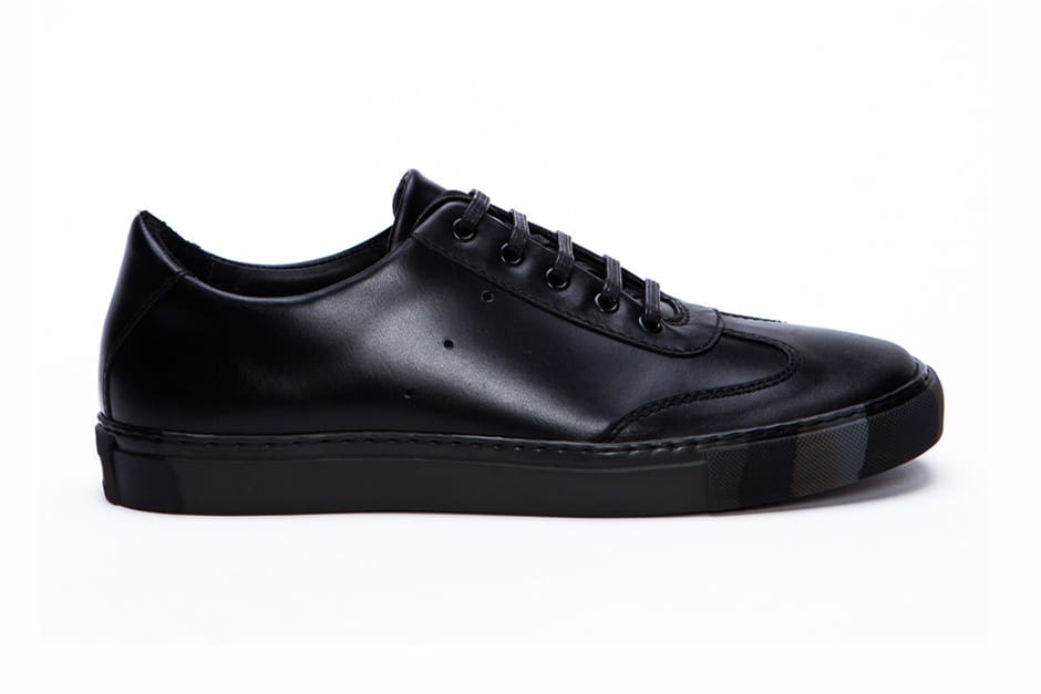 comme des garcons leather sneakers