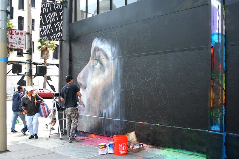 Kamea Hadar and Defer Paint “Paradise Lost” Mural in San Francisco 