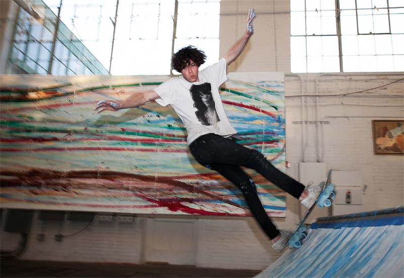 Matt Reilly Skateboard Painting at Mana Contemporary 