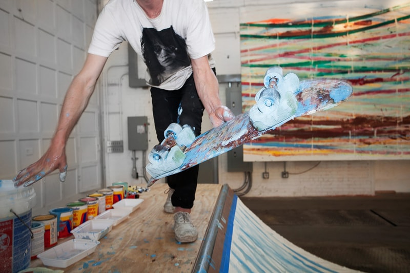 Matt Reilly Skateboard Painting at Mana Contemporary 