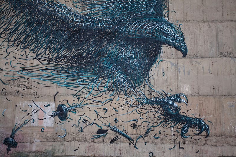 DALeast Creates a Massive "Defoliation" Mural in New Zealand to Honor the Haast's Eagle