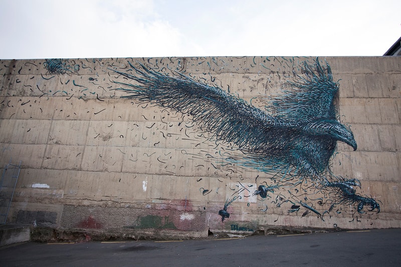 DALeast Creates a Massive "Defoliation" Mural in New Zealand to Honor the Haast's Eagle