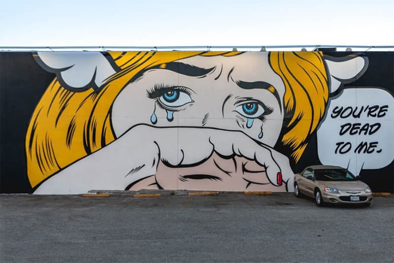 D*Face 'You're Dead To Me' Mural @ West Hollywood Los Angeles