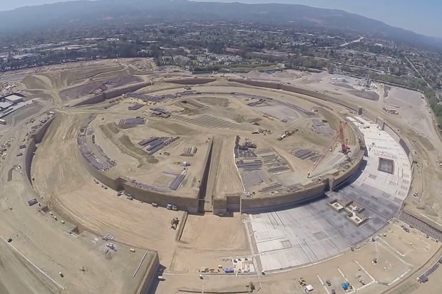 Drone Reveals Apple's New Spaceship Campus