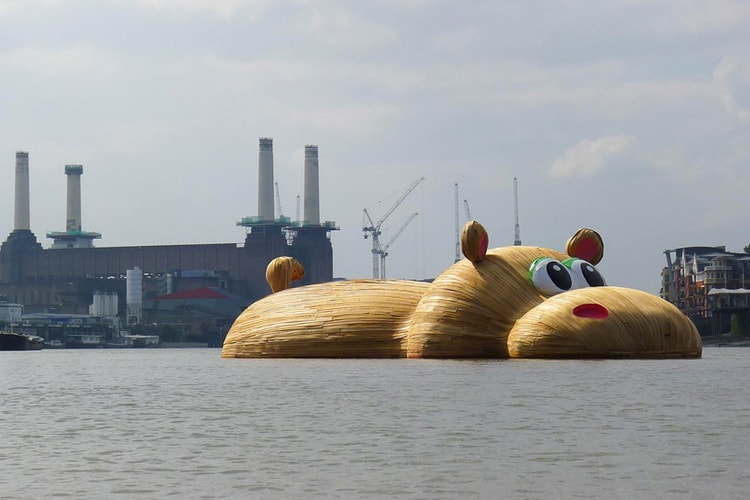 Florentijn Hofman Floats a Giant Hippopotamus Down the River Thames