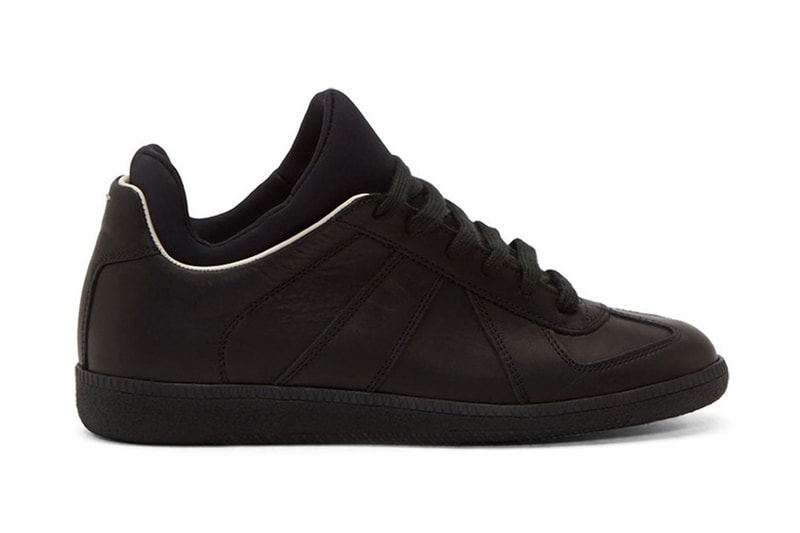 Maison Martin Margiela Black Leather Integrated Neoprene Replica Sneakers