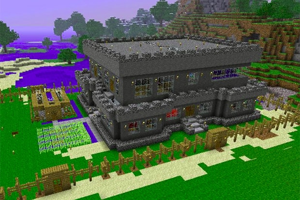 Casa na montanha para usar no começo do survival do Minecraft