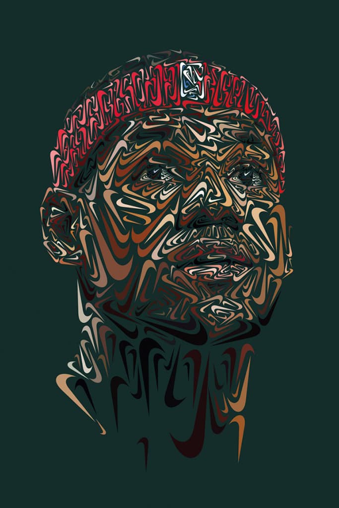 Nike Swoosh Portraits of Paul Rodriguez, LeBron James and Tiger Woods