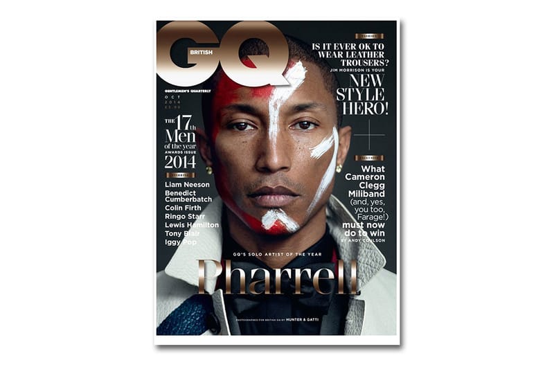 Pharrell Covers British GQ's 2014 October Issue