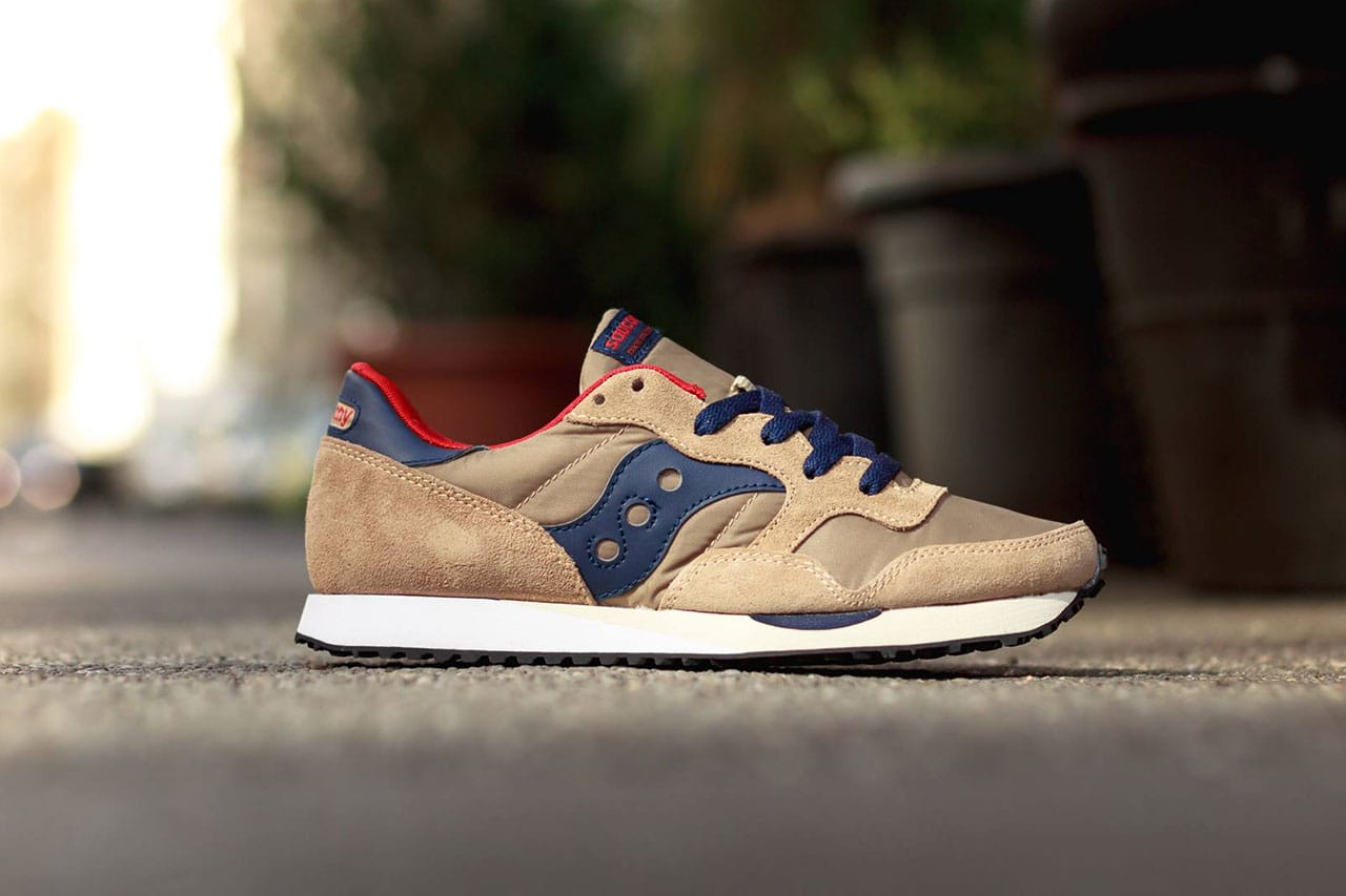 saucony 2014 fall dxn trainer tan navy