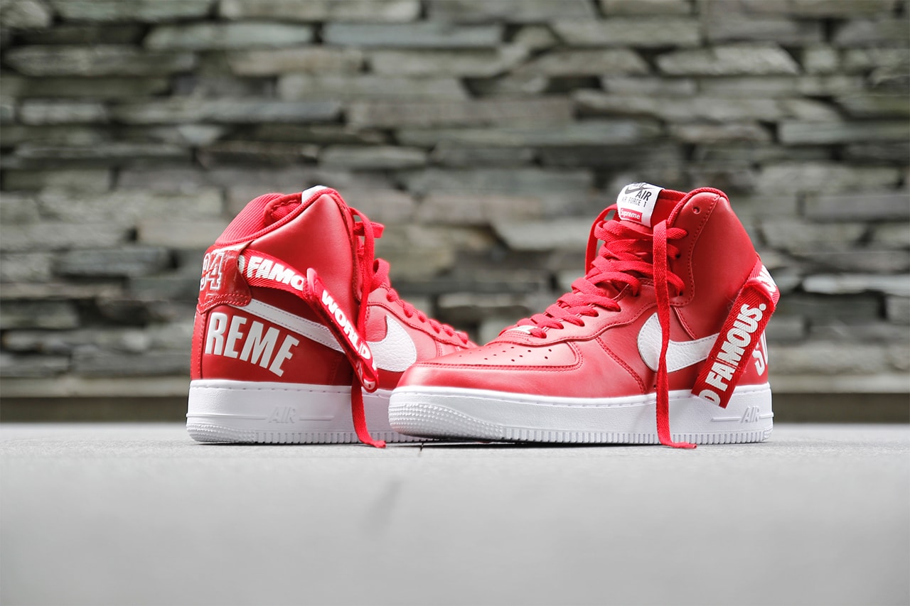 A Closer Look at the Supreme Nike 2014 Fall/Winter Air Force 1 "Red" Hypebeast
