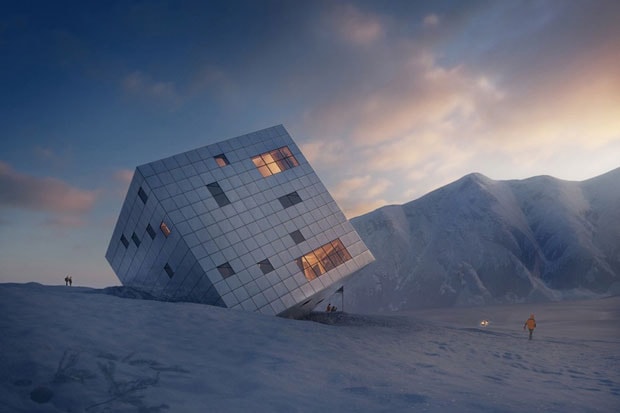 Atelier 8000 Envisions Surrealist Cube House as Mountain Retreat