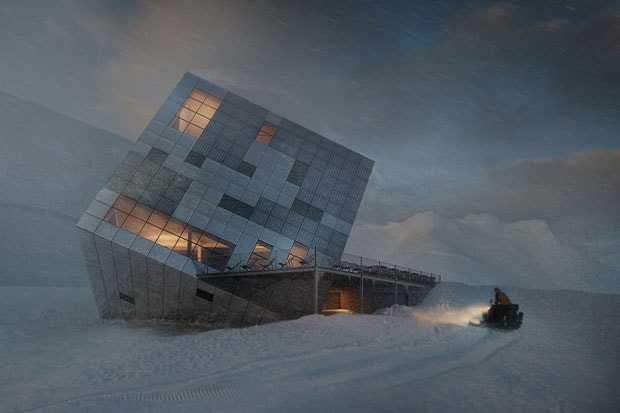 Atelier 8000 Envisions Surrealist Cube House as Mountain Retreat