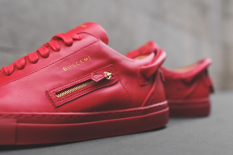 Buscemi 50mm Low Top Red Sneaker
