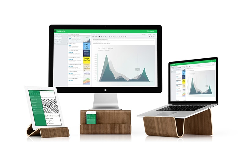 Evernote Organizes Your Desk With Laptop Stands