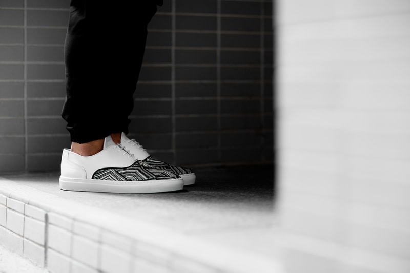 Filling Pieces 2014 Fall/Winter Mountain Cut Wired Woven Leather Sneakers