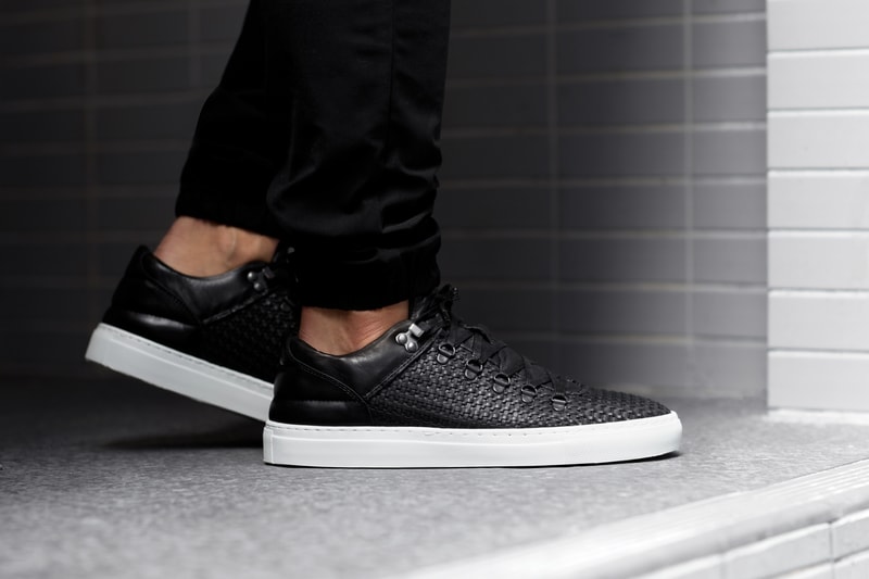 Filling Pieces 2014 Fall/Winter Mountain Cut Wired Woven Leather Sneakers