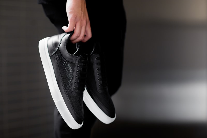 Filling Pieces 2014 Fall/Winter Mountain Cut Wired Woven Leather Sneakers