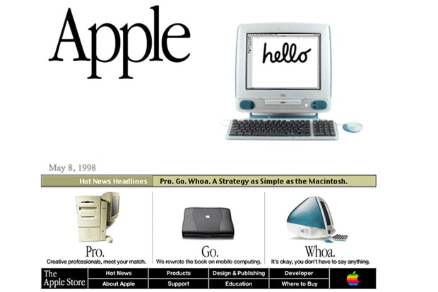 HUH. Looks Back at Apple's Website Changes Since 1997