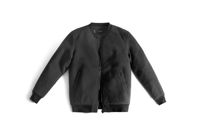 Stampd Black Perforated Neoprene Bomber Jacket and Hoodie