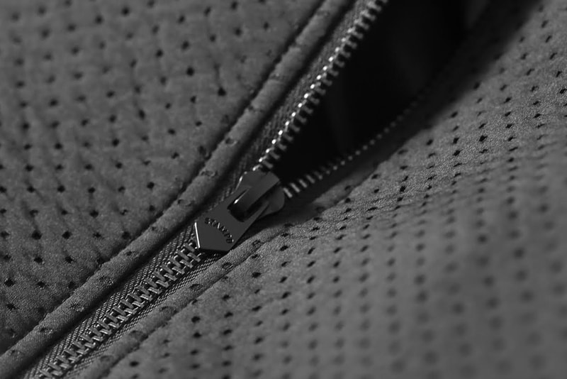 Stampd Black Perforated Neoprene Bomber Jacket and Hoodie