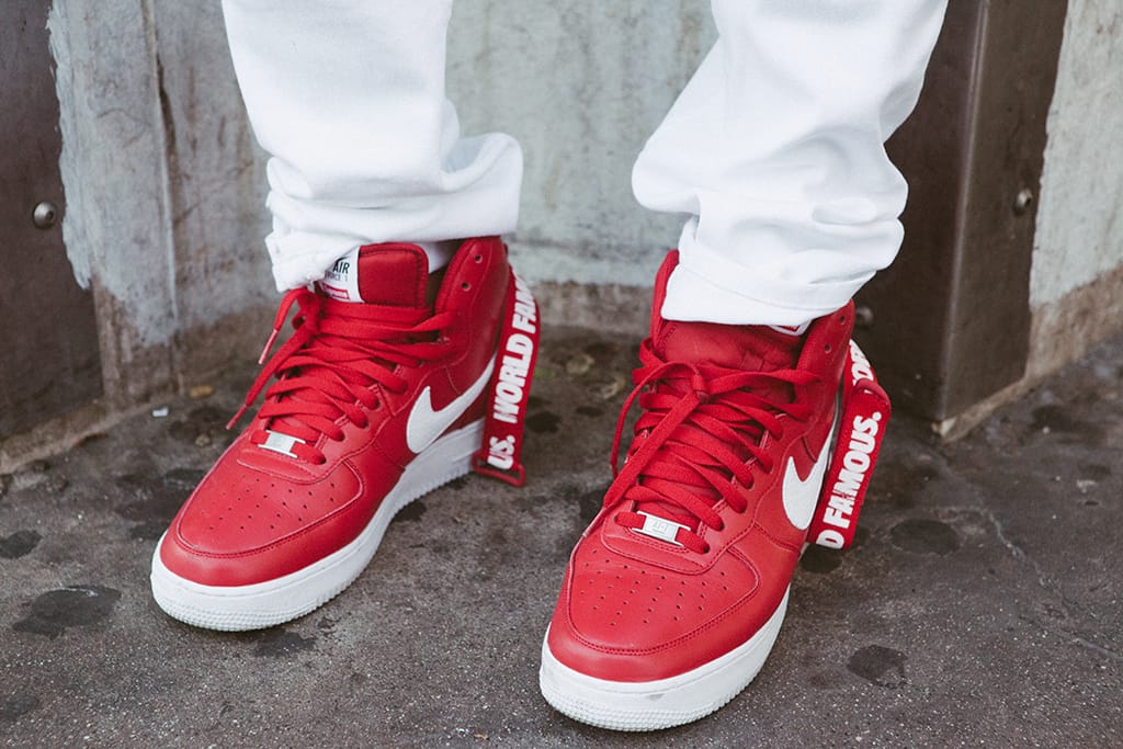 air force 1 high supreme world famous red
