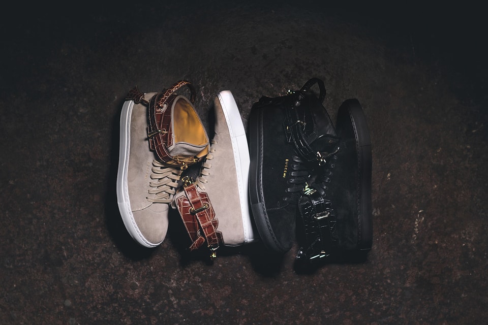 Buscemi 100MM Brown Croc BUSCEMI 100MM Belt Weave Croc Leather Men main image 3
