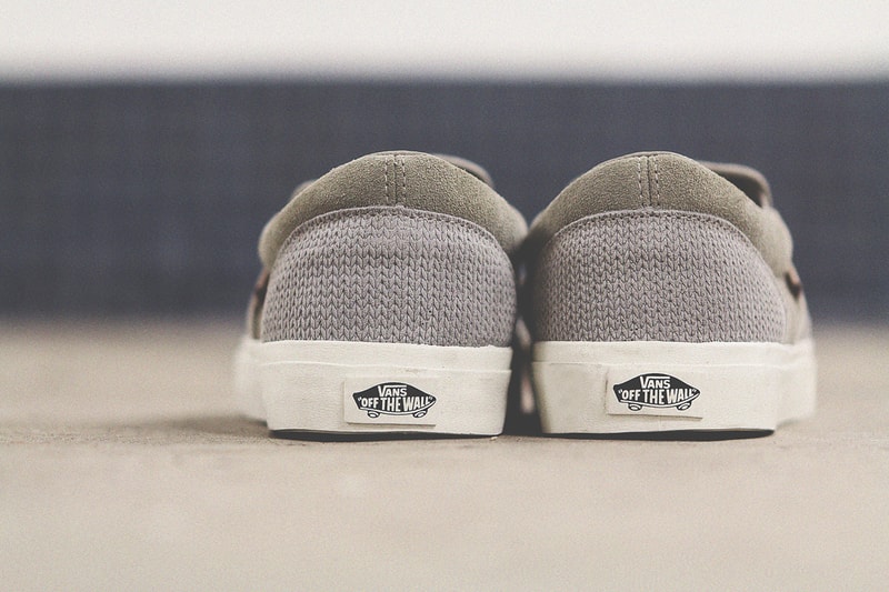 vans classic knit suede slip on